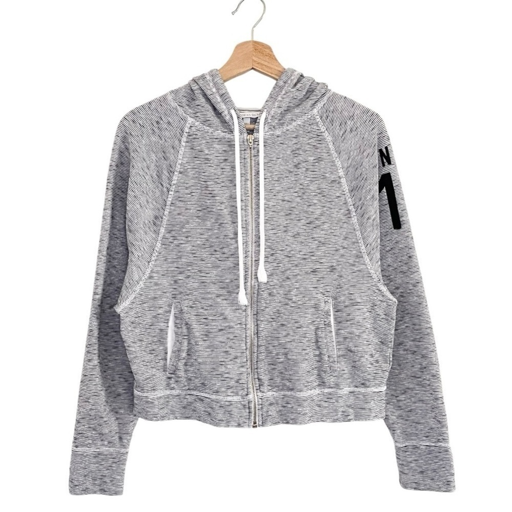 Victoria’s Secret Angel 10 Spacedye Zip Up Raglan Hoodie Black White Small